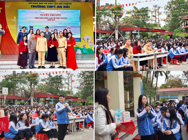 Tổ CSGT khu vực An Dương: Tuyên truyền, phổ biến kiến thức pháp luật về TTATGT và kỹ năng tham gia giao thông an toàn tại trường  THPT An Hải